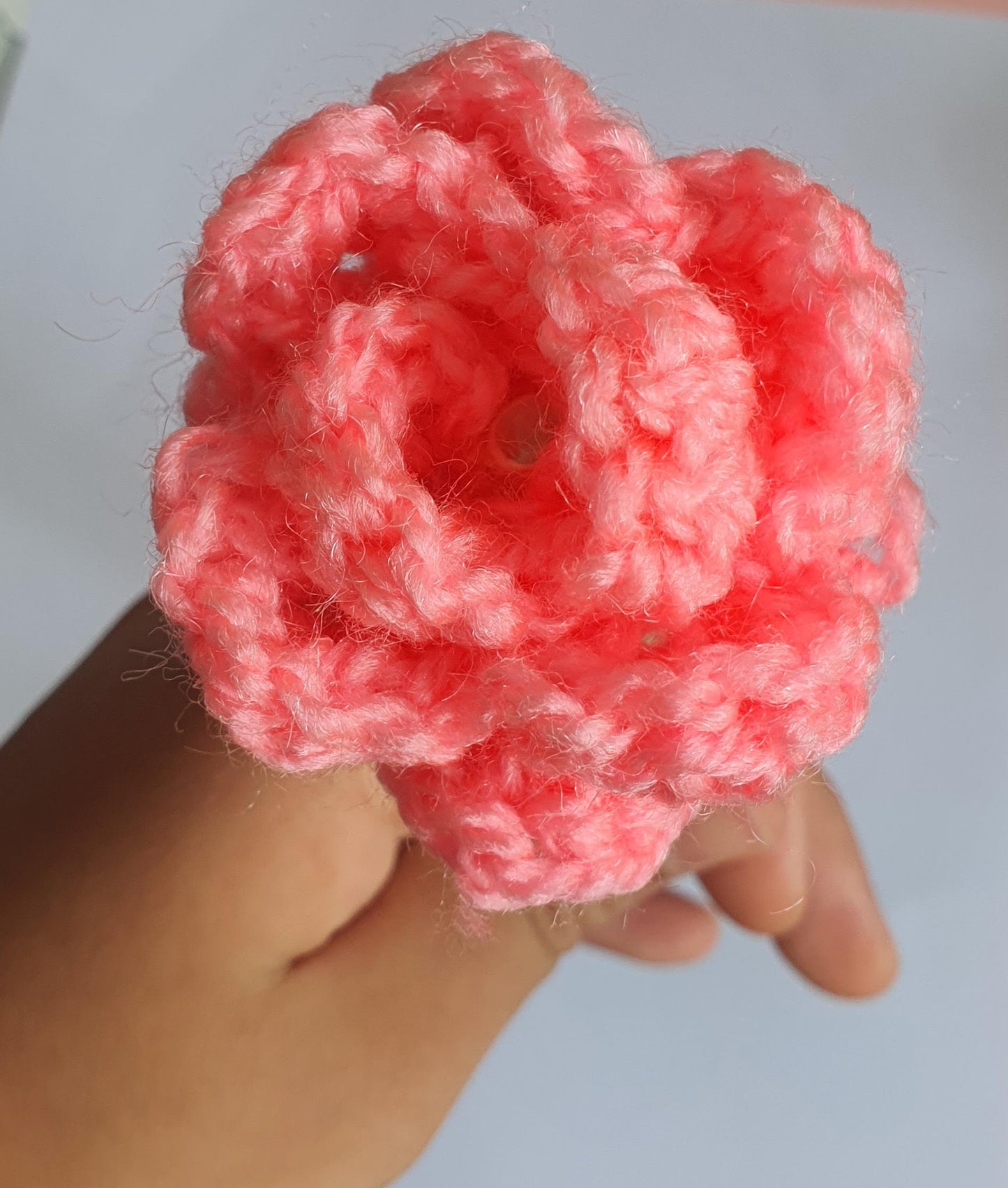 Crochet Peach Rose