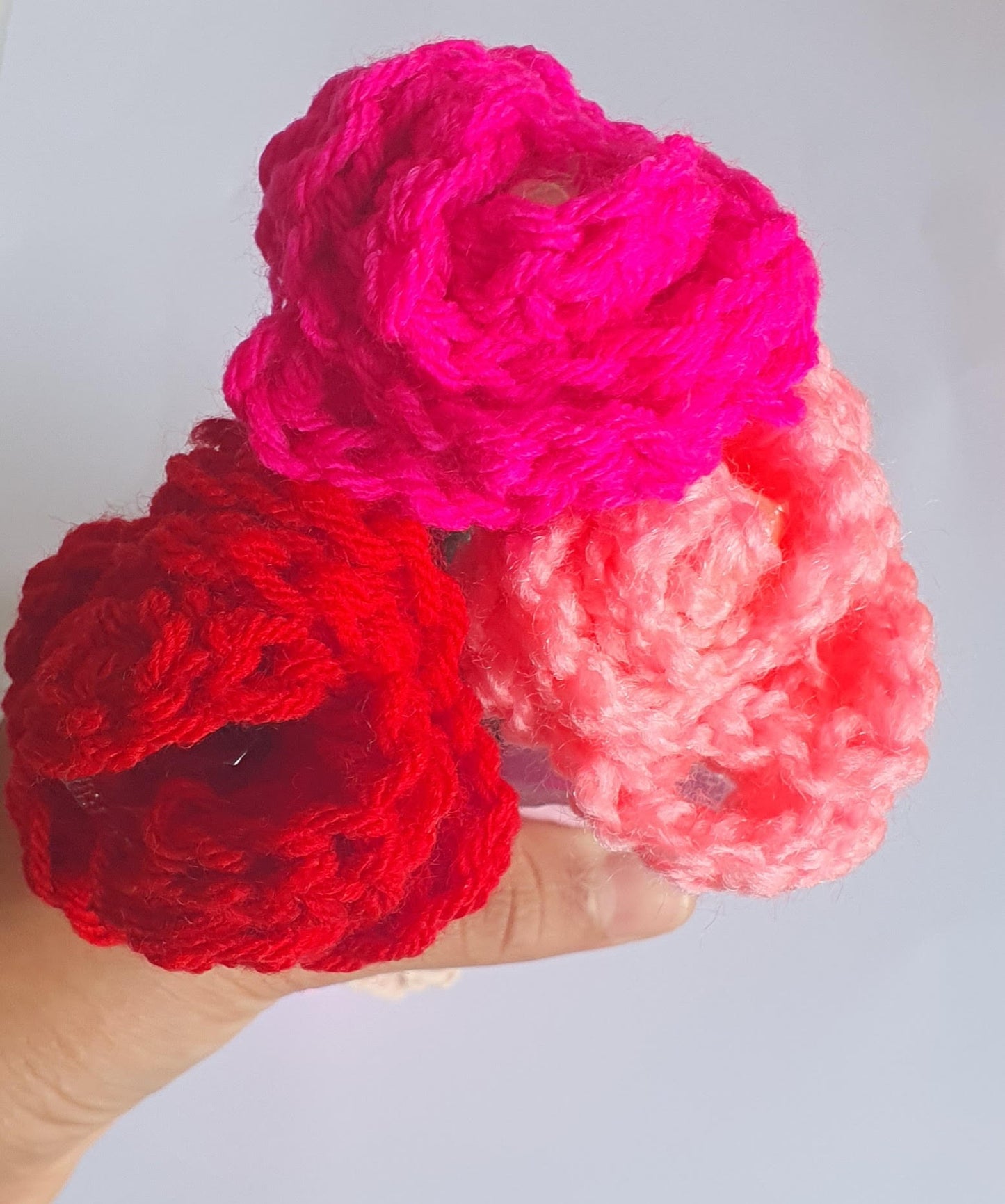 Multicolor Crochet Rose Bouquet