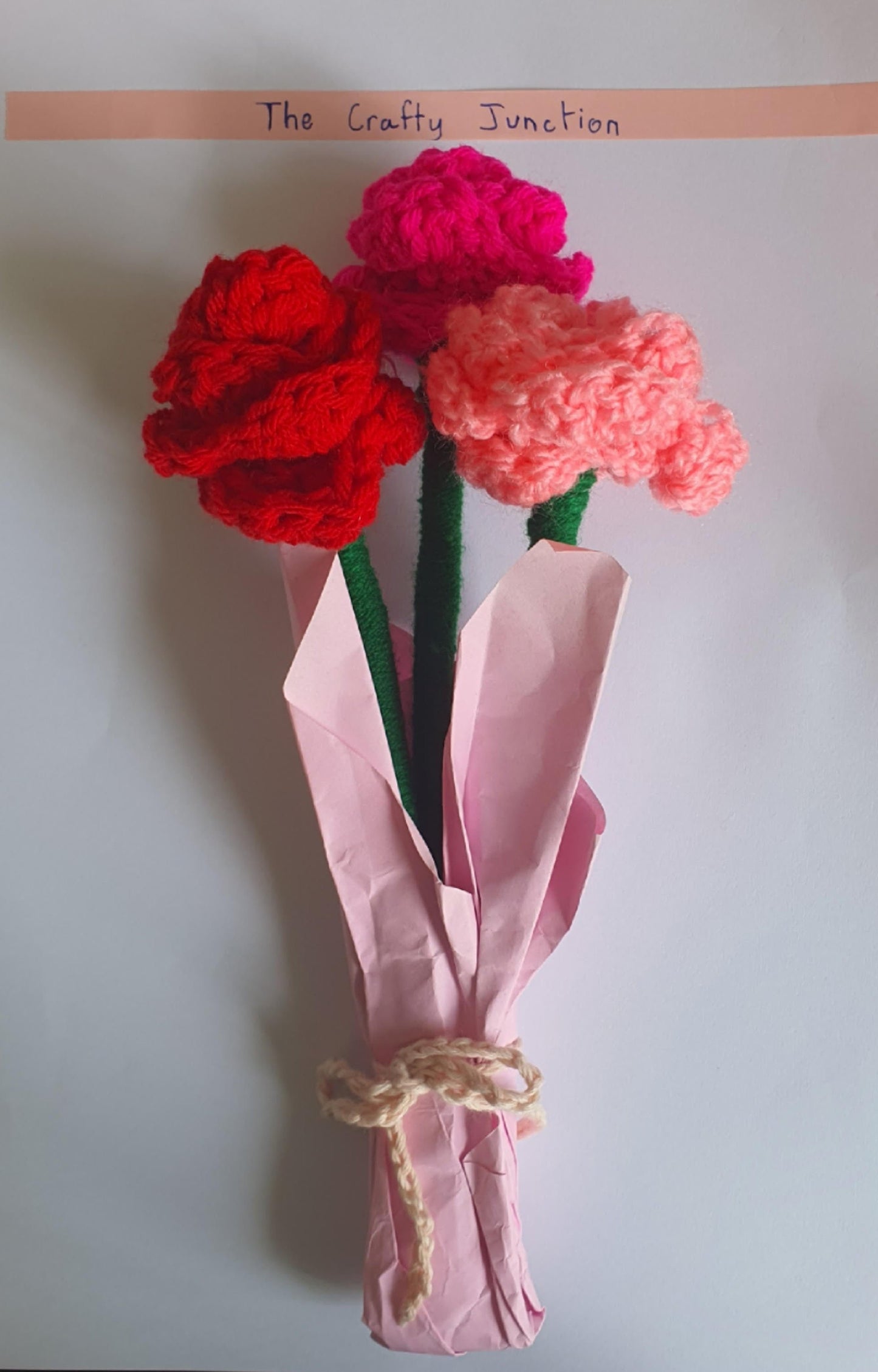 Multicolor Crochet Rose Bouquet